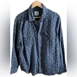 Men’s blue shirt Visitor long sleeves size XL 100% cotton
